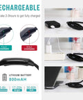 Lightweight Neck Reading Light With Three Color Modes And Nine Brightness Levels For Reading In Bed, Rechargeable battery