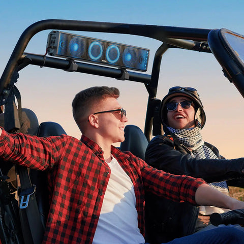 25 Inch UTV Sound Bar With Bluetooth And RGB Lighting IP66 Waterproof Amplified Powersports Speaker System For Polaris RZR