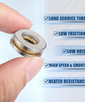 ACROPIX F9-20M thrust ball bearing with washers, gold-tone, 9x20x7mm, pack of 2 (close-up)