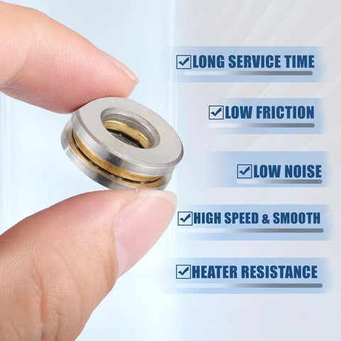 ACROPIX F9-20M thrust ball bearing with washers, gold-tone, 9x20x7mm, pack of 2 (close-up)