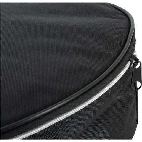 Close-up of Regulator And Octopus Dive Bag Grab And Go Black Case For Scuba Gear Protects Regulators And Computer with durable zipper.