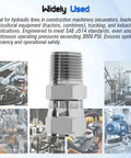 Heavy Duty Hydraulic Swivel Adapter 3/8 Inch Male NPTF to 1/2 Inch Female JIC 37 Degree Flare Swivel for High Pressure Hydraulic Lines With Durable Steel Construction And Leak Free Connection, steel hydraulic fitting