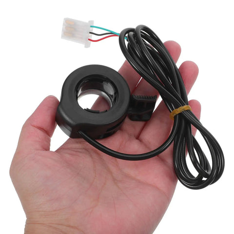 Heavy Duty Abs Thumb Throttle Adapter For Ebike Handlebar Speed Control With Waterproof Build And High Sensitivity Response For Dirt Bike Commuter Riding, black ABS, wired