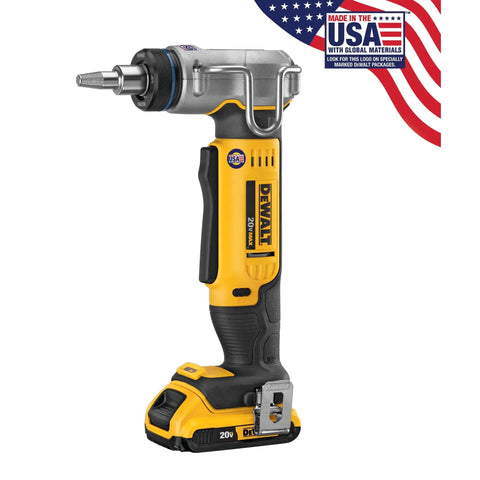 20V Max PEX Expander Tool Kit For 1 Inch Tubing With Automatic Rotating Head cordless tool with USA flag label