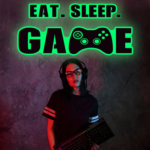Gamer Vibe Wall Decal For Boys Room And Kids Bedroom Decor Glow In The Dark Controller Theme Self Adhesive Vinyl Sticker Waterproof And Removable For Playrooms Easy To Apply No Residue Peels Cleanly For Quick Room Makeover image