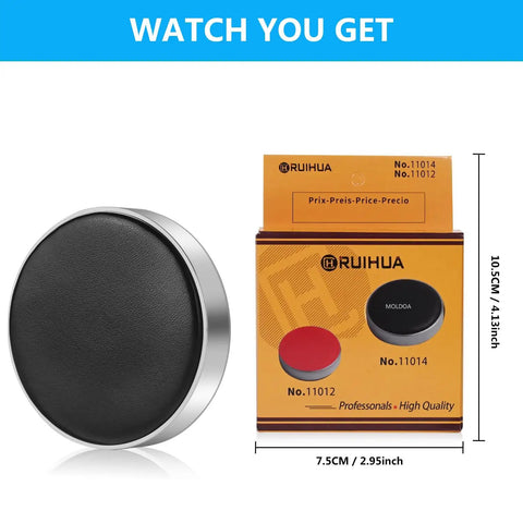Watch Cushion Pad And Casing Protector For Repairs Pro Grade Non Slip PU Top With Groove, compact size with packaging