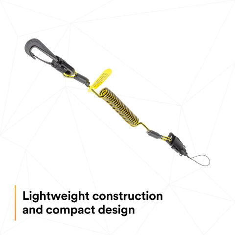 Ultra Compact Clip To Loop Coil Tether For Small Objects With Swivel Snap D Ring Attachment And Side Release Loop 10 Pack