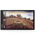 7 Inch Caravan Navigation System With Real Time Traffic Preloaded 3D Maps showing rear camera view on color touch display
