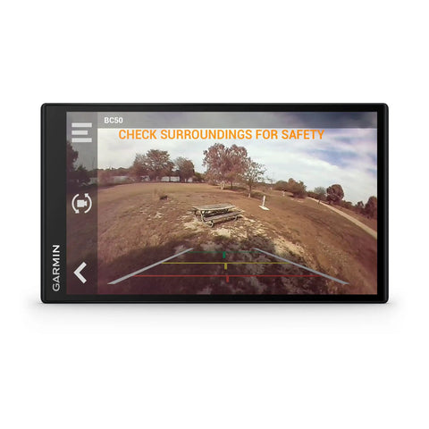 7 Inch Caravan Navigation System With Real Time Traffic Preloaded 3D Maps showing rear camera view on color touch display