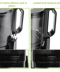 Super Dope 130Mm Wide Chute Masticating Cold Press Juicer For All Fruits Veggies 250W Self Feed Easy Clean with locked parts.