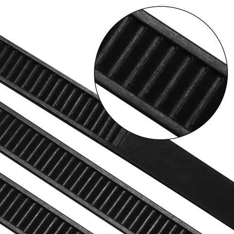 Close-up of 60 Pack Push Mount Zip Ties Nylon Cable Ties for Wire Harnesses Black Snap In Car Mount Ties Automotive Fasteners Durable Nylon