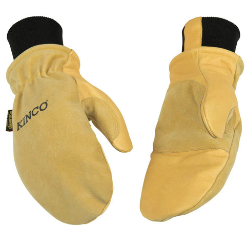 Premium Leather Work And Ski Mitt With Nikwax Waterproof Wax For Harsh Winter Conditions Durable Pigskin Exterior Insulated