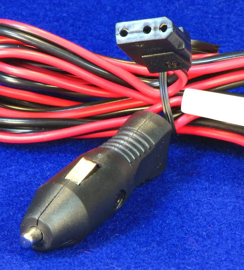 Beefy 6-Foot Heavy Duty Cigarette Lighter Power Cord with 3-Pin Socket for CB Ham Radios, 16 Gauge Wire, Includes 4 Amp Fuse, Red
