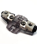 Inline Mini ANL Fuse Holder with fuse for 4 or 8 gauge power wire waterproof inline mount compact 3.5 inch design exposed base