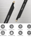 Front view of LYMMIYTC indexable lathe turning tool kit, 1/2 in (12 mm) black metal; 2 holders, 10 carbide inserts