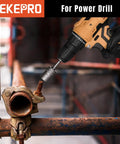 Slim Bolt Extractor Set 21 Piece With Three Eighth Inch And One Quarter Inch Drive Impact Stripped Bolt Extractor in use on rusted bolt