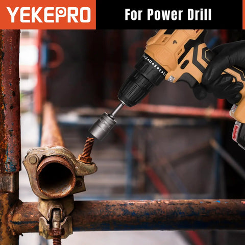 Slim Bolt Extractor Set 21 Piece With Three Eighth Inch And One Quarter Inch Drive Impact Stripped Bolt Extractor in use on rusted bolt