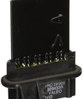 Direct Replacement Blower Motor Resistor RU352 Plug In And Go HVAC Fan Speed Controller rear view showing connectors and markings.