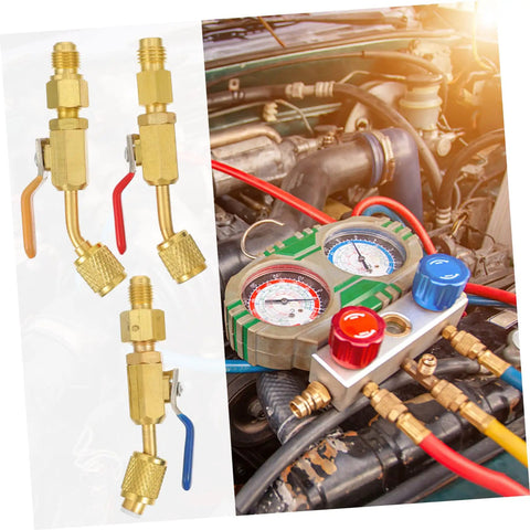 Three Piece Heavy Duty Solid Brass Ball Valves That Slide Into Tight Spaces Like A Dream And Deliver A Bulletproof Shut Off With No Sweat Hook Up For Any Plumbing Or HVAC Project, showing brass valves in a mechanical setup.