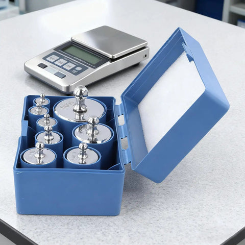 Two 1000G Calibration Weights Set For Digital Scales With Tweezers, Precision Gram Weights 10G 20G 50G 100G 200G 500G 1000G in blue box
