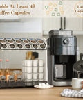 Large Capacity K Cup Holder And Coffee Pod Organizer For Home Office And Kitchen Counter Storage Holds 28 Pods On Top Plus Space