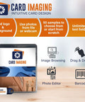 Card Imaging design software features for Single Side ID Card Printer Bundle With Ribbon 100 PVC Cards Card Imaging Software Web Camera Free Tech Support Front And Back Printing Ready By Reinsert Easy Setup Card Maker Kit