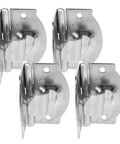 Iron Jewelry Box Hinges 4 Pack With Dual Shaft Folding Support, 2.1x1.8 Inch, Classic Retro Style, silver color