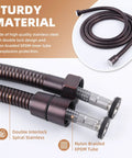 Oil Rubbed Bronze 79 Inch Stainless Steel Handheld Shower Hose Replacement with G One Half Thread flexible and durable design