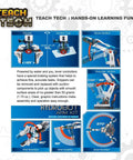 Hydrobot Arm Kit Hydraulic STEM Building Toy For Kids 12 Plus, showcasing various parts and motions of the water-powered robotic arm