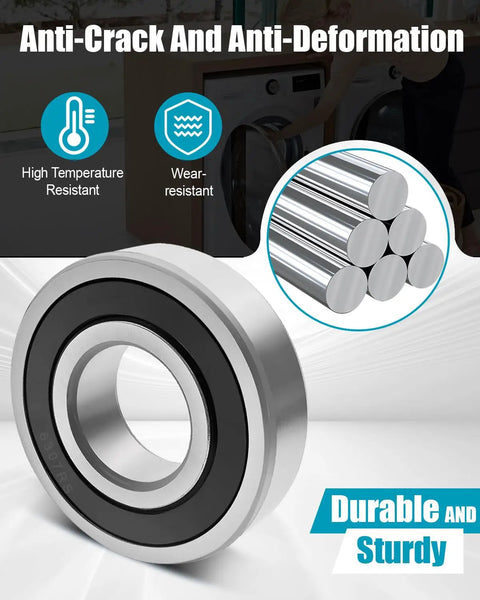 Heavy Duty Bearing And Seal Replacement Kit For LG Front Load Washers WM3170 WM3370 WM3485 with anti-crack features.