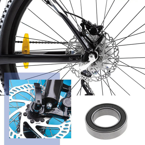 Two Pack 17287-2RS Deep Groove Ball Bearings 17x28x7mm Steel With Black Sealed Covers for cycling MTB mountain road bikes