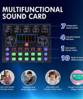 All In One Podcast Gear Bundle With BM 800 Microphone And V8s Sound Card image showing multifunctional sound card with sound controls
