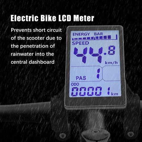 5 Pin E Scooter M5 Panel Meter LCD Screen With Waterproof Connector For E Bike Display And Control Panel Ride Ready Fits 31.8mm And 22.2mm Handlebars No 2 Protocol 24V To 60V Systems Wide Compatibility For Electric Bicycles And Scooters