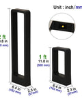 LED Landscape Path Lights Outdoor Waterproof Aluminum Garden Accent Lamps Easy Install 10W 110-220V Warm White, 800 Lumens