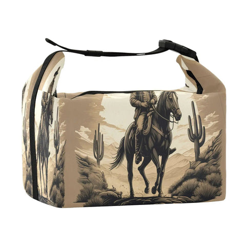 Big Capacity Insulated Lunch Bag For Work And Travel Keeps Food Fresh For Hours Leakproof Reusable Lunch Tote With Cowboy Hat Vibe