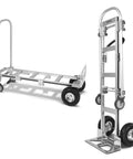 AS7B Heavy Duty Aluminum Hand Truck 2 In 1 Convertible Dolly, 800 Lb Capacity in two configurations, 2-wheel and 4-wheel dolly