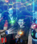 Kids playing under 6 Piece Water Effect Projector Lights Set With Ocean Wave LED Night Light Rotating 360 Degree Ceiling Wall Projection
