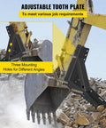 Badass Heavy Duty 24 Inch Excavator Hydraulic Thumb Backhoe Attachment Bolt On Kit with adjustable tooth plate for various jobs.