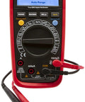 True RMS 6000 Count Digital Multimeter With Low Pass Filter And NCV Detector, showing display and test leads