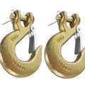 2 Pack 3/8 Inch Slip Hook With Safety Latch, G70 Forged Steel Tow Chain Hook, 18,000 Lbs Capacity, heavy duty clevis grab hook