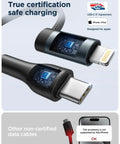 4 In 1 Charging Cable Set 6.6 Foot Nylon Braided 60W Fast Charge Cord MFi Certified Lightning USB C To USB C USB A To Lightning All In One Cable For iPhone iPad Galaxy MacBook And More 2 Pack Durable Multi Device Charger, USB-C and Lightning tips