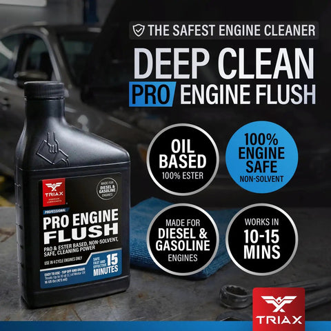 Oil Based Engine Flush Deep Clean Sludge Busting And Carbon Removal In The Oil System Non Solvent Formula Safe For Engine Seals And Injectors Pro Shop Grade Garage Ready 16 Oz 473 Ml bottle