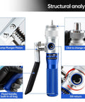 Diagram of Portable Hydraulic Swaging Tool Kit For Copper Tubing Expands 3/8 To 1 1/8 Inch, Aluminum Alloy Build, detailing components.