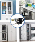 Heavy Duty Tool Box Lock Kit With Keys Zinc Alloy Universal Cabinet Lock For Tool Boxes Drawers And Cabinets Metal Insert Linkage Security Lock Set For Home Improvement Cabinet Hardware, zinc lock on cabinet doors