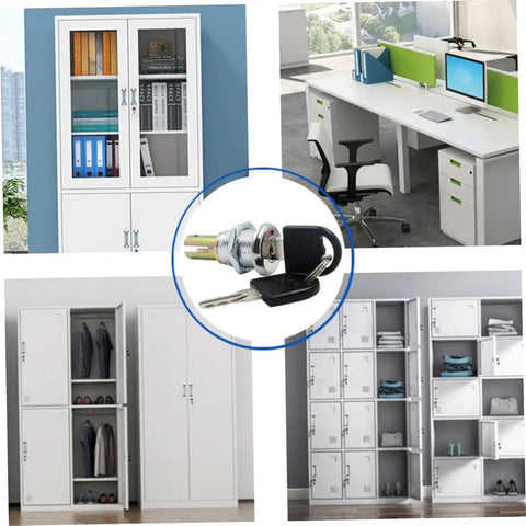 Heavy Duty Tool Box Lock Kit With Keys Zinc Alloy Universal Cabinet Lock For Tool Boxes Drawers And Cabinets Metal Insert Linkage Security Lock Set For Home Improvement Cabinet Hardware, zinc lock on cabinet doors