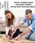 Couple using Heavy Duty Stainless Steel Pivot Door Hinges For Interior Doors And Cabinets 1 Pair Concealed Intersecting Hidden Hinges