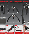 Illustration of Ultra Tough Adjustable Hydraulic Twister Arm Trainer dimensions and assembly steps for effective home gym training.