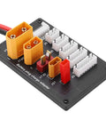 Parallel Charging Board Adapter For 2S To 6S LiPo Batteries For RC Drones And FPV Gear showing connectors