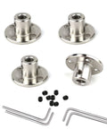 4 Piece 5mm Rigid Flange Shaft Coupling Set With 8 Screws 4 Allen Keys And 16 Stainless Screws Heavy Duty Metal Guide Shaft Support Coupler For Motor Connector And CNC 3D Printer product display