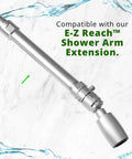 Solid Lead-Free Metal 2.0 GPM High Pressure Shower Head With Trickle Valve extension, chrome finish, nozzle detail
